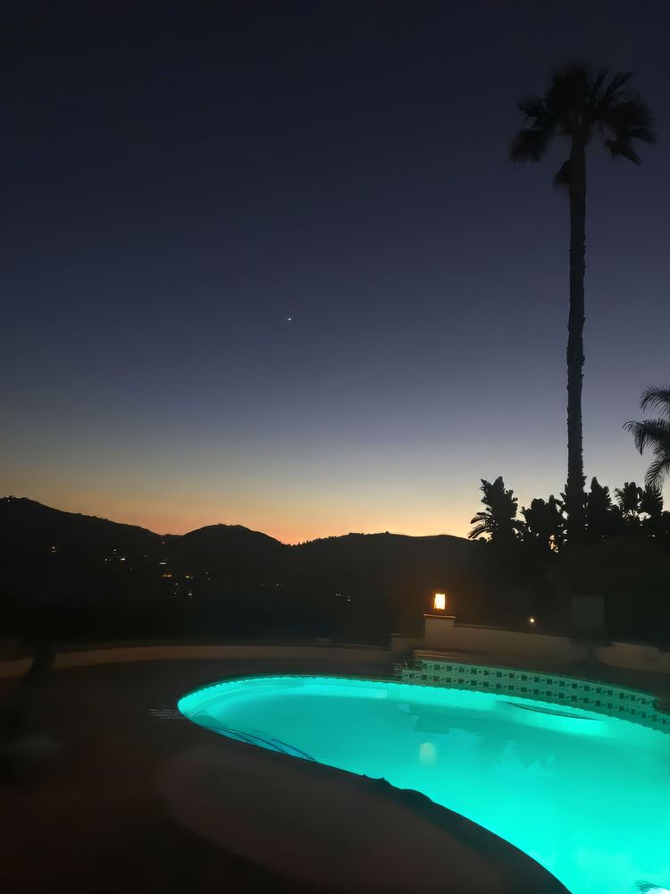 Pool at dusk - Digitally Altered - Digitally Altered - Digitally Altered